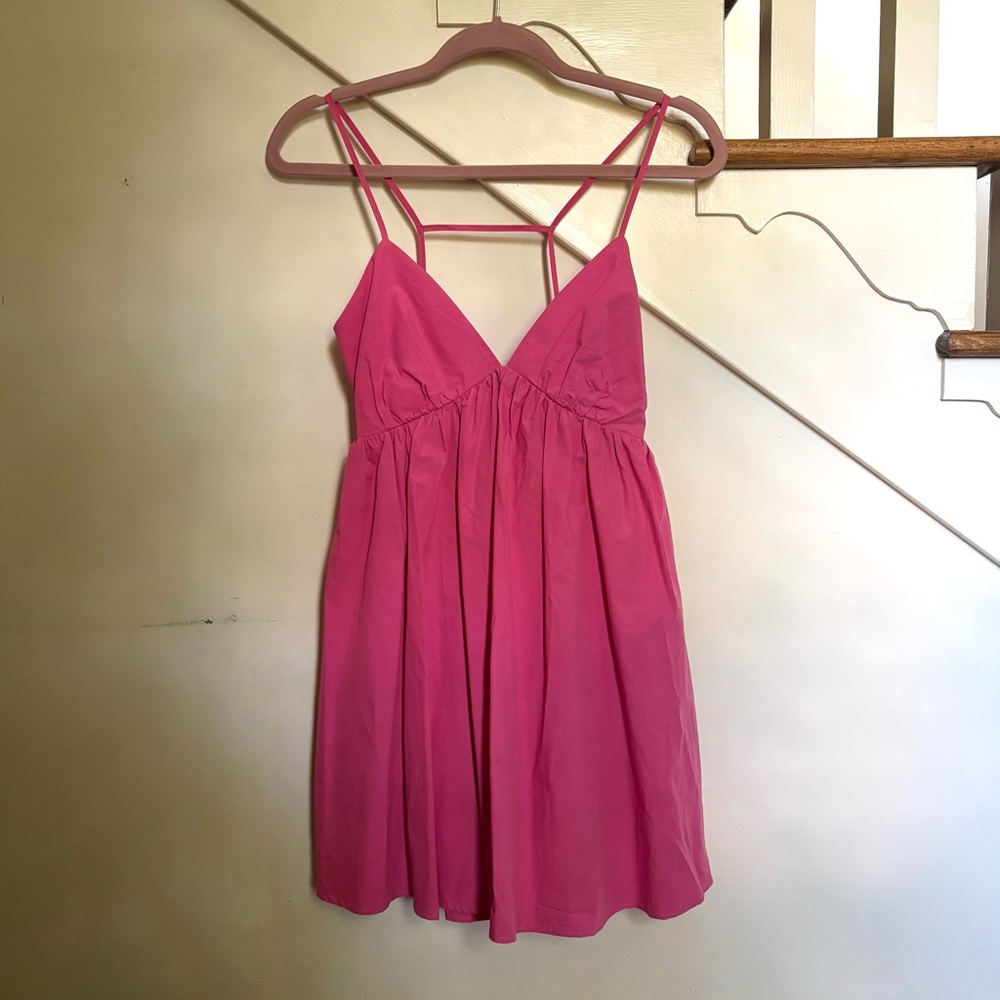 Pink mini dress